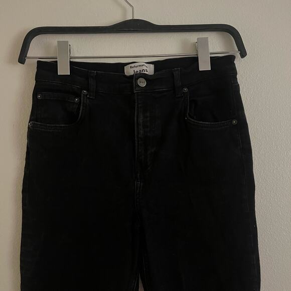 Reformation Jeans Black Skinny High Rise Denim Size 31 Style 10201 - Picture 4 of 10